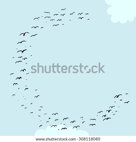 Similar – Sie ziehen III Vogel