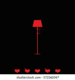 Illustration of floor lamp.