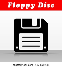 Illustration of floppy disc vector icon design