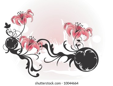 Illustration of a floral background