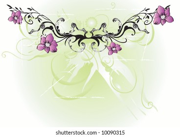 Illustration of a floral background