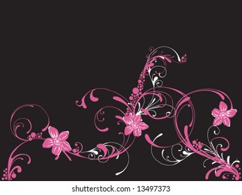 Illustration of a floral background