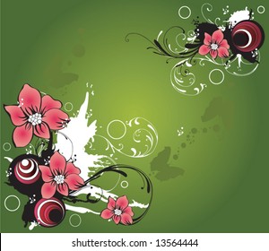Illustration of a floral background