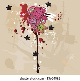 Illustration of a floral background