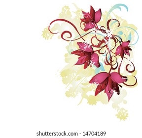 Illustration of a floral background