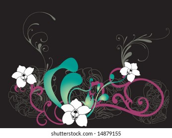 Illustration of a floral background