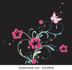 Illustration of a floral background