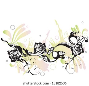 Illustration of a floral background