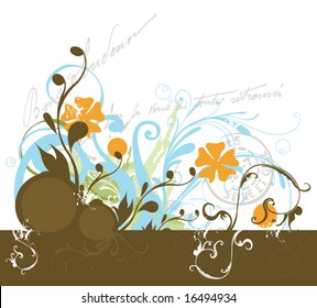 Illustration of a floral background