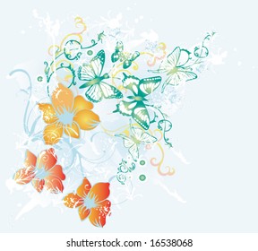 Illustration of a floral background