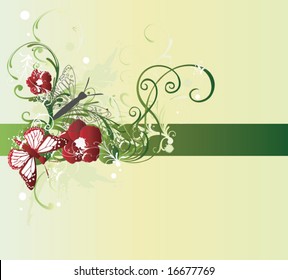 Illustration of a floral background