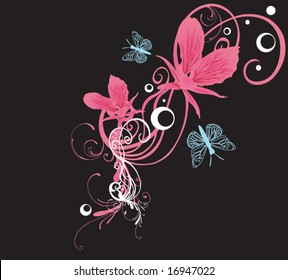 Illustration of a floral background