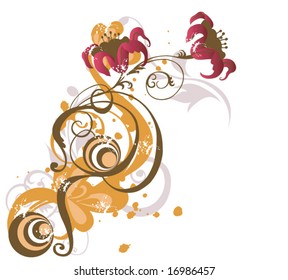 Illustration of a floral background