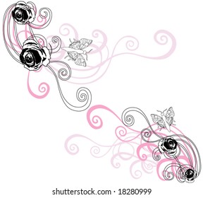 Illustration of a floral background