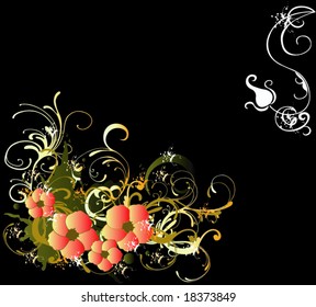 Illustration of a floral background