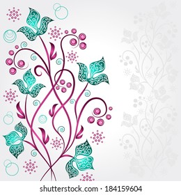Illustration of floral background