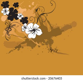Illustration of a floral background