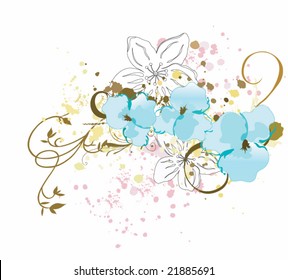 Illustration of a floral background