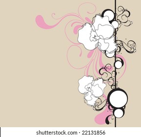 Illustration of a floral background