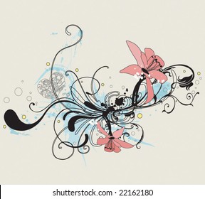 Illustration of a floral background