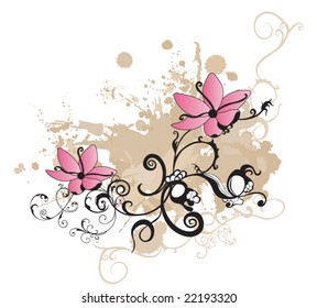 Illustration of a floral background