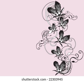 Illustration of a floral background