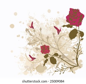 Illustration of a floral background
