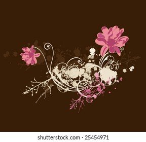 Illustration of a floral background