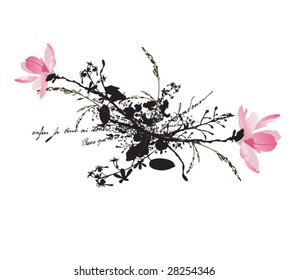 Illustration of a floral background