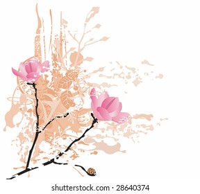 Illustration of a floral background