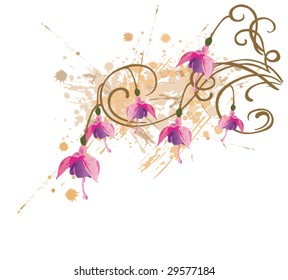 Illustration of a floral background