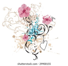Illustration of a floral background