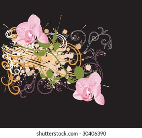 Illustration of a floral background