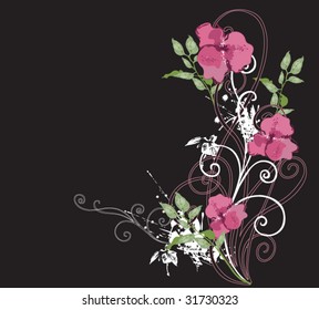 Illustration of a floral background