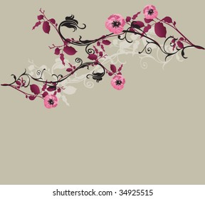 Illustration of a floral background