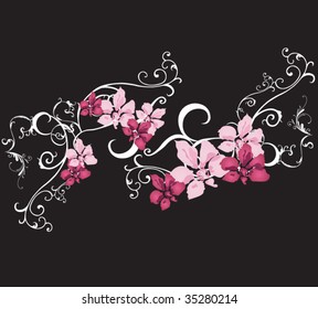 Illustration of a floral background