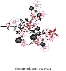 Illustration of a floral background