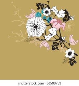 Illustration of a floral background
