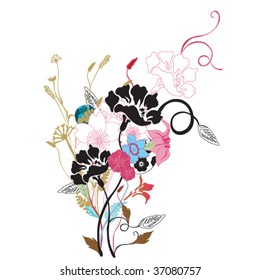 Illustration of a floral background