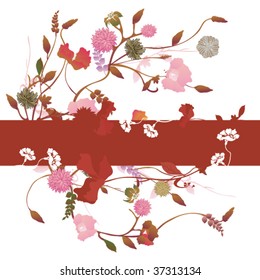 Illustration of a floral background