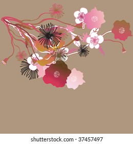 Illustration of a floral background