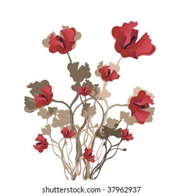 Illustration of a floral background