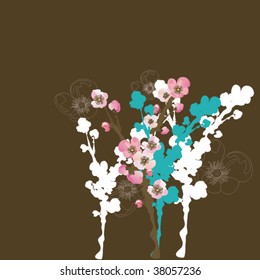 Illustration of a floral background