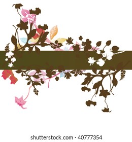 Illustration of a floral background