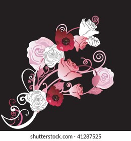 Illustration of a floral background