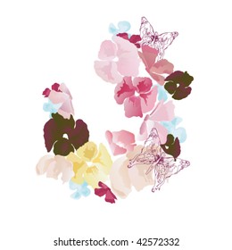 Illustration of a floral background