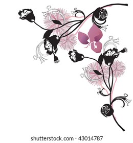 Illustration of a floral background