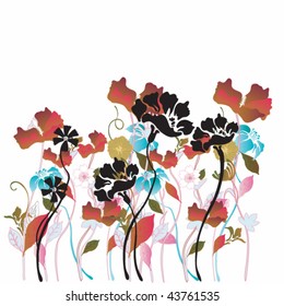 Illustration of a floral background