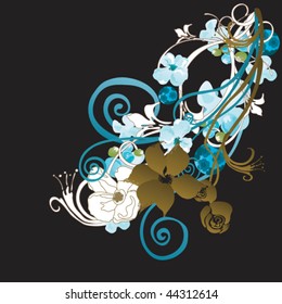 Illustration of a floral background