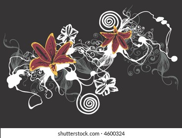 Illustration of a floral background